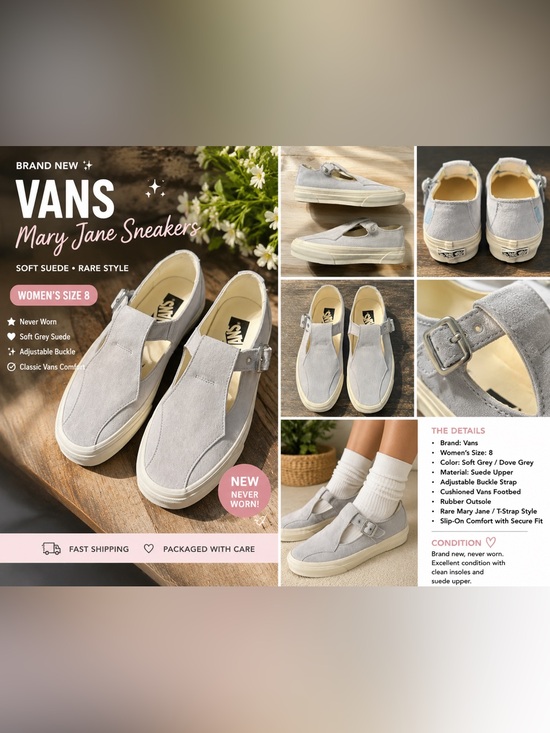 Vans Shoes - Vans Suede Mary Jane Sneakers – Women’s Size 8 – NEW